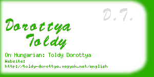dorottya toldy business card
